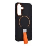 Gigapack Samsung Galaxy A56 5G (SM-A566)  védő (mikrofiber plüss belső, kameravédő, ujjra húzható pánt, magsafe) fekete