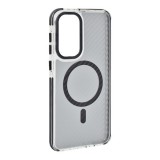 Gigapack Samsung Galaxy A56 5G (SM-A566) védő (ütésálló, légpárnás sarok, karbon minta, wireless, magsafe) fekete