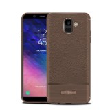 Gigapack Samsung Galaxy A6 (2018) SM-A600F szilikon telefonvédő (közepesen ütésálló, szálcsiszolt) barna