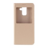 Gigapack Samsung Galaxy A6+ (2018) SM-A605F tok álló (Flip, oldalra nyíló) arany