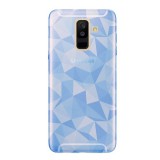 Gigapack Samsung Galaxy A6+ (2018) szilikon telefonvédő (3D, gyémánt minta, világoskék)
