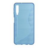 Gigapack Samsung Galaxy A7 (2018) SM-A750F szilikon telefonvédő (S-line, karbon minta) kék