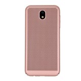 Gigapack Samsung Galaxy J5 (2017) SM-J530 EU műanyag telefonvédő (gumírozott, lyukacsos minta) rozéarany