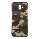 Gigapack Samsung Galaxy J6+ szilikon telefonvédő (bőr hatású, terep minta, zöld)