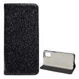 Gigapack Samsung Galaxy M51 (SM-M515F) tok álló (Flip, szilikon belső, oldalra nyíló, bankkártya tartó, csillogó) fekete