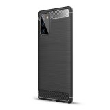Gigapack Samsung Galaxy Note 20 (SM-N981F) szilikon telefonvédő (közepesen ütésálló, szálcsiszolt, karbon minta) fekete