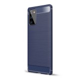 Gigapack Samsung Galaxy Note 20 (SM-N981F) szilikon telefonvédő (közepesen ütésálló, szálcsiszolt, karbon minta) kék