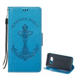 Gigapack Samsung Galaxy S10e (SM-G970) tok álló (Flip, oldalra nyíló, csuklópánt, vasmacska minta) kék