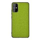 Gigapack Samsung Galaxy S20 műanyag telefonvédő (közepesen ütésálló, szilikon keret, textil hátlap, zöld)