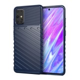 Gigapack Samsung Galaxy S20+ Szilikon telefonvédő (csíkos, dombor minta, sötétkék)