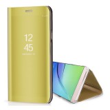 Gigapack Samsung Galaxy S20 Ultra (SM-G988B) tok álló (aktív Flip, oldalra nyíló, tükrös felület) arany