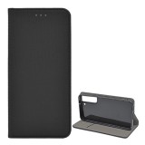 Gigapack Samsung Galaxy S22 5G (SM-S901) tok álló, bőr hatású (flip, asztali tartó funkció, rombusz minta) fekete
