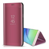 Gigapack Samsung Galaxy S22 Plus 5G (SM-S906) tok álló (aktív flip, tükrös felület, mirror view case) rozéarany