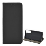 Gigapack Samsung Galaxy S22 Plus 5G (SM-S906) tok álló, bőr hatású (flip, asztali tartó funkció, rombusz minta) fekete