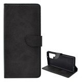 Gigapack Samsung Galaxy S22 Ultra 5G (SM-S908) tok álló, bőr hatású (flip, asztali tartó funkció, prémium) fekete