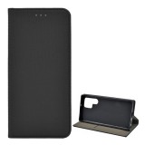 Gigapack Samsung Galaxy S22 Ultra 5G (SM-S908) tok álló, bőr hatású (flip, asztali tartó funkció, rombusz minta) fekete
