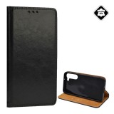 Gigapack Samsung Galaxy S23 Plus (SM-S916) tok álló, valódi bőr (flip, asztali tartó funkció) fekete