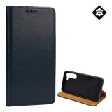 Gigapack Samsung Galaxy S23 Plus (SM-S916) tok álló, valódi bőr (flip, asztali tartó funkció) sötétkék