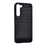 Gigapack Samsung Galaxy S23 Plus (SM-S916) védő (közepesen ütésálló, légpárnás sarok, szálcsiszolt, karbon minta) fekete