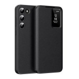 Gigapack Samsung Galaxy S23 (SM-S911) tok álló (aktív flip, oldalra nyíló, smart view cover) fekete