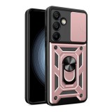 Gigapack Samsung Galaxy S24 FE (SM-S721) defender szilikon telefonvédő (ütésállóság, tartógyűrű, kameravédő) rozéarany