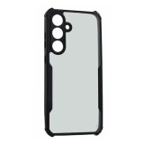 Gigapack Samsung Galaxy S24 FE (SM-S721) szilikon védő (ütésállóság, légpárnás sarok, akril hátlap, kameravédő) fekete