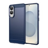 Gigapack Samsung Galaxy S25 Edge (SM-S937) szilikon védő (ütésálló, légpárnás sarok, karbon minta) sötétkék