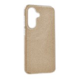 Gigapack Samsung Galaxy S25 FE (SM-S731) szilikon telefonvédő (műanyag belső, csillogó hátlap) arany