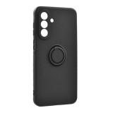 Gigapack Samsung Galaxy S25 FE (SM-S731) szilikon védő (tartógyűrű, mikrofiber plüss belső, mágneses, kameravédő) fekete