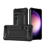 Gigapack Samsung Galaxy S25 Plus (SM-S936) defender szilikon telefonvédő (ütésállóság, légpárnás sarok, fémhatás) fekete