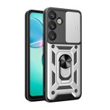 Gigapack Samsung Galaxy S25 Plus (SM-S936) defender szilikon telefonvédő (ütésállóság, tartógyűrű, kameravédő) ezüst