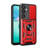 Gigapack Samsung Galaxy S25 Plus (SM-S936) defender szilikon telefonvédő (ütésállóság, tartógyűrű, kameravédő) piros