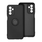 Gigapack Samsung Galaxy S25 Plus (SM-S936) szilikon telefonvédő (tartógyűrű, plüss belső, mágneses, kameravédő) fekete