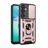 Gigapack Samsung Galaxy S25 (SM-S931) defender szilikon telefonvédő (ütésállóság, tartógyűrű, kameravédő) rozéarany