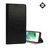 Gigapack Samsung Galaxy S25 (SM-S931) tok álló, valódi bőr (flip, oldalra nyíló, asztali tartó) fekete