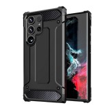 Gigapack Samsung Galaxy S25 Ultra (SM-S938) defender szilikon telefonvédő (ütésálló, légpárnás sarok, fémhatás) fekete