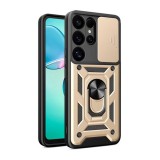 Gigapack Samsung Galaxy S25 Ultra (SM-S938) defender szilikon telefonvédő (ütésállóság, tartógyűrű, kameravédő) arany