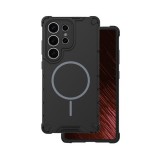 Gigapack Samsung Galaxy S25 Ultra (SM-S938) defender (ütésállóság, légpárnás sarok, matt,  belső, magsafe) fekete