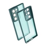 Gigapack Samsung Galaxy S25 Ultra (SM-S938) szilikon telefonvédő (ütésállóság, akril hátlap, kameravédő) sötétzöld