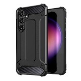 Gigapack Samsung Galaxy S26 Plus (SM-S947) defender szilikon védő (ütésálló, légpárnás, fémhatás) fekete