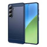 Gigapack Samsung Galaxy S26 Plus (SM-S947) szilikon védő (ütésálló, légpárnás, szálcsiszolt, karbon minta) sötétkék