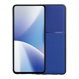 Gigapack Samsung Galaxy S26 Plus (SM-S947) szilikon védő (ütésálló, mágneses, bőr hatású hátlap, csíkos) sötétkék