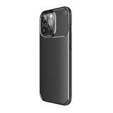 Gigapack Samsung Galaxy S26 (SM-S942) szilikon védő (ütésálló, légpárnás, karbon minta) fekete