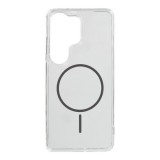 Gigapack Samsung Galaxy S26 Ultra (SM-S948) szilikon védő (ultravékony, műanyag hátlap, magsafe, légpárnás) sötétszürke