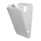 Gigapack Samsung Galaxy S5 (SM-G900) tok álló, bőr hatású (flip, lefelé nyíló) fehér