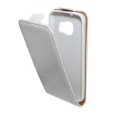 Gigapack Samsung Galaxy S7 (SM-G930) tok álló, bőr hatású (flip, lefelé nyíló) fehér