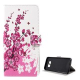 Gigapack Samsung Galaxy S8 Plus (SM-G955) tok álló, bőr hatású (flip, asztali tartó funkció, virág minta) fehér