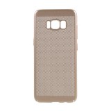 Gigapack Samsung Galaxy S8 (SM-G950) műanyag telefonvédő (gumírozott, lyukacsos minta) arany