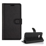 Gigapack Samsung Galaxy S8 (SM-G950) tok álló, bőr hatású (flip, asztali tartó funkció, prémium) fekete