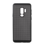 Gigapack Samsung Galaxy S9 Plus (SM-G965) műanyag telefonvédő (gumírozott, lyukacsos minta) fekete